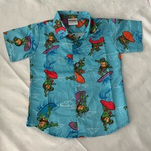 Nickelodeon Teenage Mutant Ninja Turtles TMNT Button-Up Boys 5T Blue